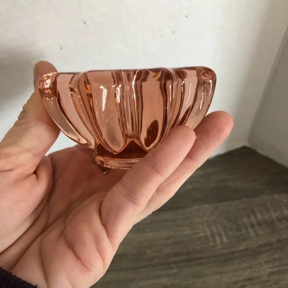 Vtg Pink Glass Candlestick  Holders - Picture 5 of 11